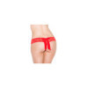 Tanga string rouge en dentelle avec noeud arrière 